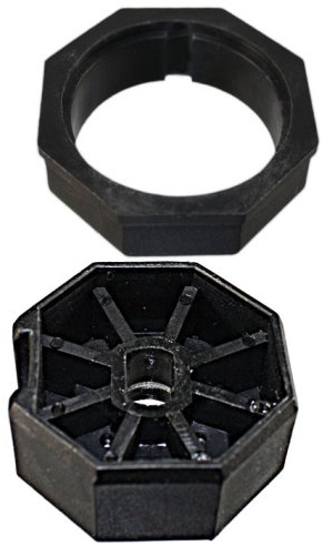 h Adapter-Set, 50 mm 8-Kantwelle, für Motoren mit Ø 35 mm (1 ST)