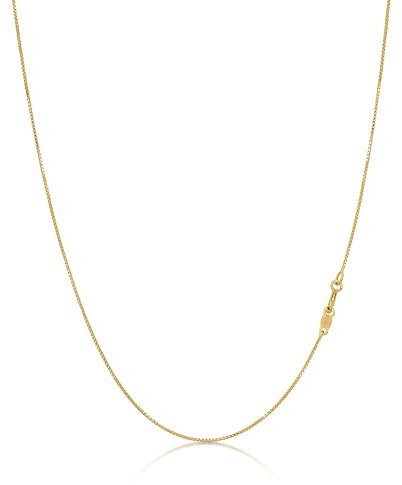 KEZEF Collier Chaîne Maille Box en Argent Sterling 925 | Disponible en Or 14k, Or Rose & Argent - Tailles 30cm à 60cm pour Femmes, Hommes