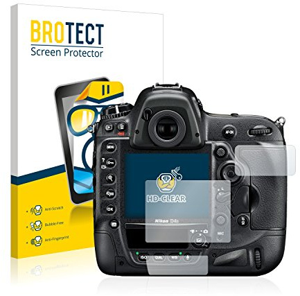 BROTECT Schutzfolie für Nikon D4S | 2 Stück Transparenter Displayschutz Made in Germany Klare Displayschutz-Folie Clear Einfache Montage Case-Friendly