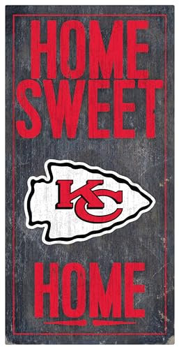 Fan Creations Kansas City Chiefs Schild Home Sweet Home, 15,2 x 30,5 cm