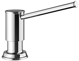 BLANCO LIVIA Spülmittelspender in chrom | Passend zu allen BLANCO-Küchenarmaturen | Bequem von oben zu befüllen | Spüli | Seifenspender | 35 mm Lochbohrung erforderlich | Flascheninhalt 300 ml