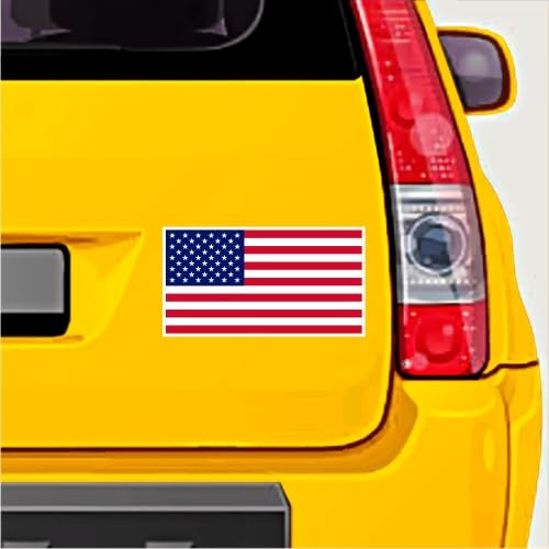 Aufkleber mit USA-Flagge, 5,1 cm, Vinyl, für Kofferraum oder Helm, 4 Stück