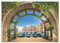 Forwall Fototapete 3D Italien Venedig Boote Fenster Aussicht Wohnzimmer Schlafzimmer Vlies Tapete Wandtapete UV-Beständig Hohe Auflösung Montagefertig (11511, V8 (368x254 cm) 4 Bahnen)