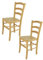 t m c s Tommychairs - 2er Set Stühle Venice für Küche und Esszimmer, robuste Struktur aus lackiertem Buchenholz im Farbton Naturfarben und Sitzfläche aus Holz