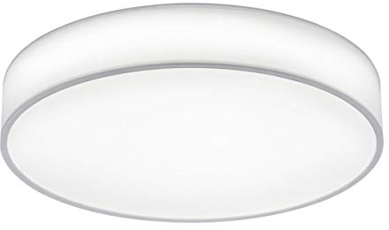 Trio Leuchten LED Deckenleuchte Lugano 621914001, Stoffschirm, 40 Watt, Helligkeit und Lichtfarbe einstellbar, Weiß