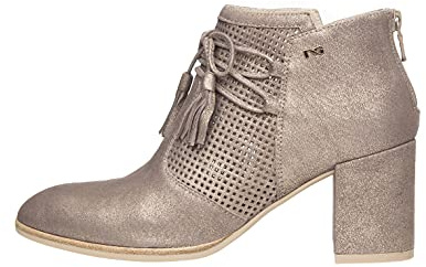 Tronchetto NeroGiardini P907651-415 907651 Scarpe Donna Traforate Platino 36