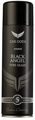 Car Gods Black Angel Tyre Glaze - Wet Look Finish with Hydrophobic Formula, Easily Repelling Rust and Dirt - Restoring Your Bumper Trim - 500ML