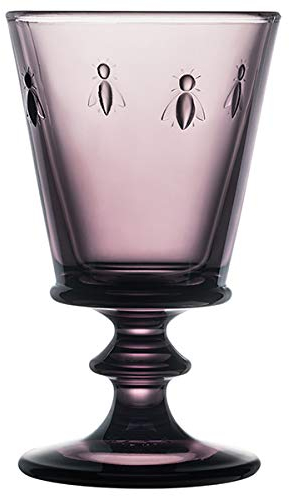 La Rochere - Verre A Vin - Abeille - Glas/Rotweinglas/Weißweinglas - Pressglas - Aubergine - 24cl