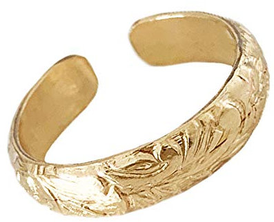 Bague d'orteil | Gold Coast Bague d'orteil réglable en or 14 carats | Tenue pour vos orteils | Bagues d'orteil pour femme | Bijoux de pied de qualité unique