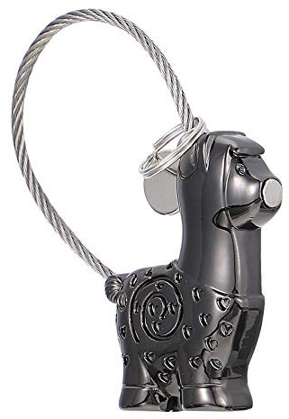Amosfun Süßer Schlüsselanhänger mit süßem Paar, Lama-Schlüsselanhänger, Alpaka-Geschenk, Lama-Liebhaber, Geschenk, Schmuck für Ihre Liebste, Beste Freundin, schwarz