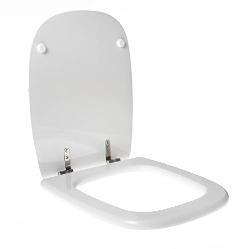 WC-Sitz für CATALANO IGEA, aus hochwertigem Polyester, Scharnier aus Edelstahl, Farbe: Weiß, Verschluss: Normal