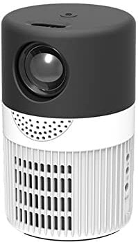 Mini Projector, Portable Video Projector, Home Theater Movie Projector with HDMI/AV/USB, Compatible with TV Box/Laptop/Fire TV Stick/Smartphone (black/white)