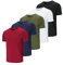 Cimic 5er Pack Sport Tshirts Herren Funktionsshirt Sportshirt Herren Kurzarm T Shirt Atmungsaktive Trainingsshirt Männer Fitness Gym Laufshirt Wandershirt Men Set (510-Black White Green Navy Red-2XL)