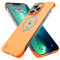 GRECAZO Magnetic Slim Case Fit for iPhone 13 Pro Phone Case 6.1(2021) Ultra-Thin Lightweight Durable Frameless Matte Hard MagSafe Cover Case with Pull Ring Shockproof Non Slip Rope-Orange