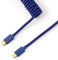 Keychron Spiralkabel Aviator - Mechanisches Tastaturkabel, Typ-C, 5-polig (GX12), blau