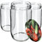 KADAX Lot de 8 bocaux de conservation de 720 ml avec couvercle à visser de 82 mm de diamètre pour la conservation, la conservation et la préparation des repas – Bocaux hermétiques Twist-Off (légumes