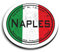 1x Round MDF Magnet 6cm - Naples Italy Flag Circle - Fridge Locker Office Whiteboard Toolbox #59198