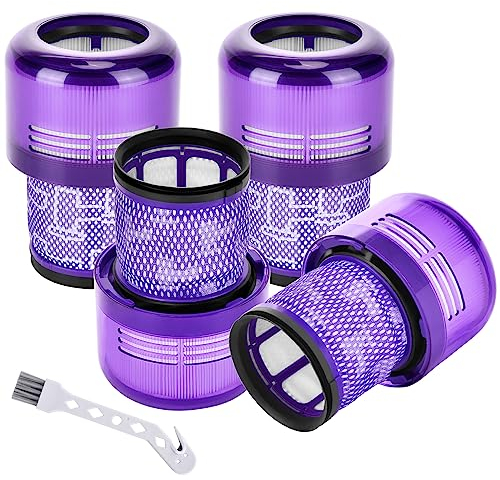 Artraise Lot de 4 Filtres de Rechange pour Aspirateur Dyson V15 Detect, V11 Torque Drive Plus, Animal, Complete, Extra Sans Fil - Comparé à la Pièce 970013-02
