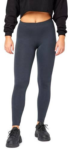 Bellivalini Damen Thermo Leggings Gefüttert für Winter Warme Apre Ski BLV50-320 (Graphite, XL)
