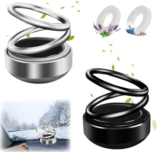 Waldspring Kinetische Heizung Mini 2 Stück, Kinetische Mini Heizung, Tragbarer Kinetische Mini Heizung Für Die Luftreinigung Im Auto (Black Silver)