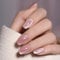 JUSTOTRY 24 Stück Cat Eye Sarg Nägel Zum Aufkleben Mittel Motiv,Pink French Press on Nails,Glossy Coffin Künstliche Nägel,Ballerina Fingernägel Fake Nails für Frauen Nails Art