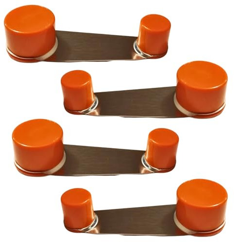 Fermaporta da pavimento girevole - Fermaporte da terra 4 pezzi - Blocca porta da pavimento marrone - fermaporta adesivo