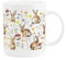 Purely Home Bunny Rabbit Mug - Wild Meadow Countryside Animal Gift/Present - Tea/Coffee White Bone China Mug