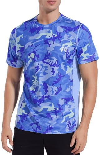 MEETWEE Rashguard Herren, Sportshirt Kurzarm UV Schutz Shirt UPF 50+ Funktionsshirt Atmungsaktiv Rash Vest für Outdoor Running Sports