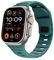 RYLIXAR Correa de Silicona Compatible con Apple Watch Ultra/Series 10/9/8/7/6/5/4/3/2/1/SE, 38-49mm, Deportiva (verde oscuro, 38mm/40mm/41mm/42（series 10）)