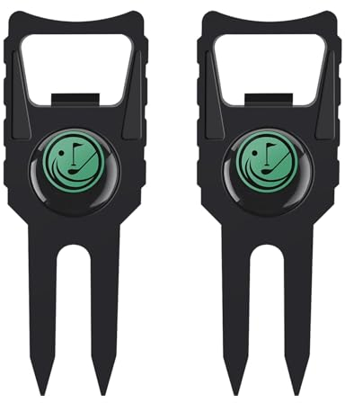 Générique Ouvre-Bouteille pour Outil de Divot, Outil de Divot avec marqueur de Balle,Outil de réparation 6 en 1 pour Tee-Shirt de Club de Golf, ouvre-Bouteille - Accessoires de Golf, Outil à Boutons