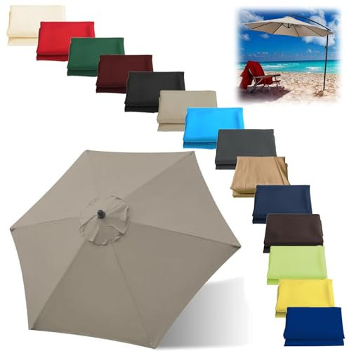 Auvent De Rechange Pour Parasol Hexagonal Octogonal (6 Bras 8 Bras) Housse De Remplacement Pour Parasol 2.0 M/2.7 M/3.0 M Remplacez L'ancien Auvent Toile De Rechange Housse De Parapluie(Color:Top Colo