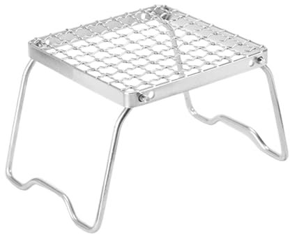 Folding Rack Grill Racks Cooking Equipment Campfire Stand Stainless Steel Multipurpose for Backpacking Fishing Barbecue, Type B