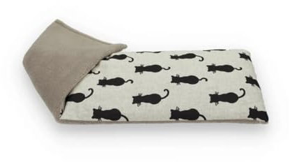 Soothing Microwavable Wheat Bag Unscented - Black Sitting Cats