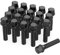 GAsupply 20 bulloni per cerchi in lega conici | M14 x 1,5, filettatura 40 mm, esagonale 17 mm | Kit di bulloni di ricambio per la maggior parte delle Audi Volkswagen (nero)