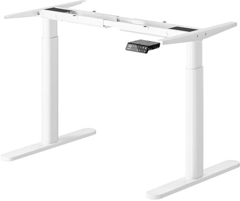 MAIDeSITe EL2 Pro Art Höhenverstellbarer Schreibtisch Gestell, Ovaler Beindesign Elektrisch höhenverstellbares Tischgestell Dualmotor Traglast 180kg mit 4 Memory-Steuerung und Kollisionschutz Funktion