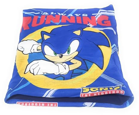 Sonic Écharpe tubulaire pour enfants | Tour de cou Sonic Coralina | Tour de cou tubulaire Sonic, bleu, Talla única.