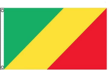 Stormflag Drapeau République du Congo 3 x 5 ft/90 x 150 cm 90 g de polyester 2 œillets, 1 œillet dans chaque angle, en métal et double aiguille