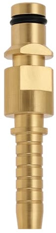 eMagTech 1 Stück Messing Schnellverbindung, oben Durchmesser 12 mm, Einführungsteil Durchmesser 9 mm, kompatibel mit Kärcher K2 K3 K4 K5 K6 K7 Hochdruckschlauch Reparatur