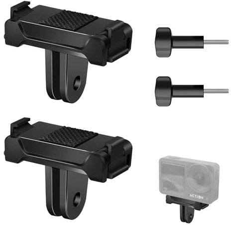 Mechrig Magnetic Quick Release System (2-Pack) for DJI Osmo Action 5 Pro/4/3, Vlogging Mount Kit with Tripod Adapters & Thumbscrews for Tripod Selfie Stick - YD042