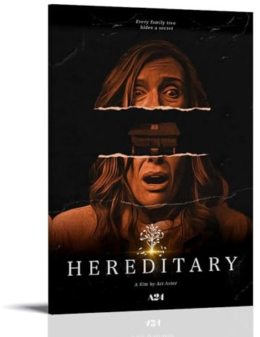 juaseehke Poster auf Leinwand, Motiv Hereditary Movie (1), dekoratives Poster, Kunstdruck, Wandkunst, Dekorposter, 20 x 30 cm, Rahmenstil