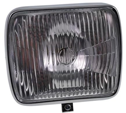 2EXTREME Rechteckiger Scheinwerfer chrom, 18x15x11,5 cm, 6V/12V, BA20D Fassung, kompatibel mit Zündapp KS 50, 80, Mopeds Mofas