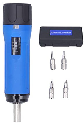 Preset Torsion Screwdriver | 1 / 4in Drive Socket Wrench for Measure Industry Hardware | Adjustable Force Meter Window/Ergonomic Handle | ABS + Aluminum, Chrome Plated (SSQ-12(1.2NM))