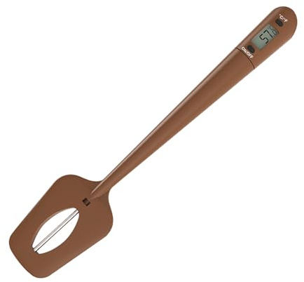 Candy Spatel Thermoscope - Silikon -Instant -Küchenutensilien mit integriertem Temperaturmesser, Sensorwerkzeug für Süßigkeiten, Jam | Hitzebeständiges digitales Spatelfleischgrill und Dessert