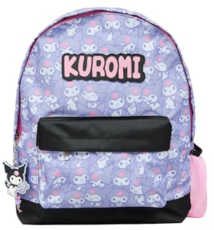 Hello Kitty Kuromi Girls School Backpack | Teens and Kids Travel Rucksack with Charm | Cute Anime Bag Sanrio Gifts
