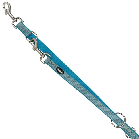 Nobby 52057-32 Führleine Full Reflect hellblau S-M: L: 200 cm, B: 15 mm