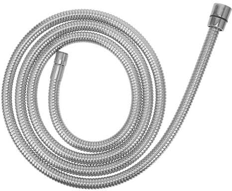 Tuyau Flexible en Acier Inoxydable Argenté 2m, pour Salle de Bain | Tuyau de Bain Extensible, Tube de Bain de Raccordement, Flexible de Douchette