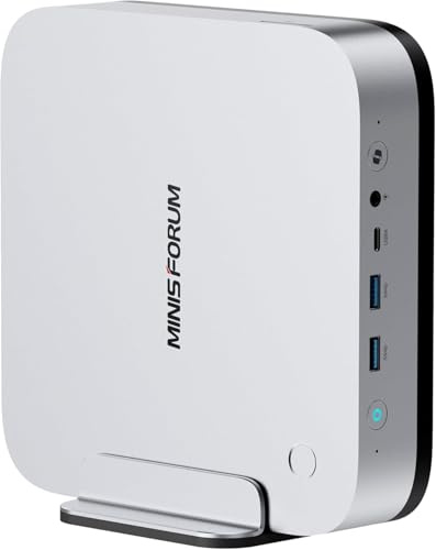 MINISFORUM AI X1 Pro Mini PC, AMD Ryzen AI 9 HX470 (12 C/24 T, fino a 5,2 GHz), Radeon 890M, 32 GB DDR5 RAM, SSD PCIe 4.0 da 1 TB, Quattro Display 4K, Doppia Porta LAN 2,5G, Wi-Fi 7, BT5.4, OCuLink