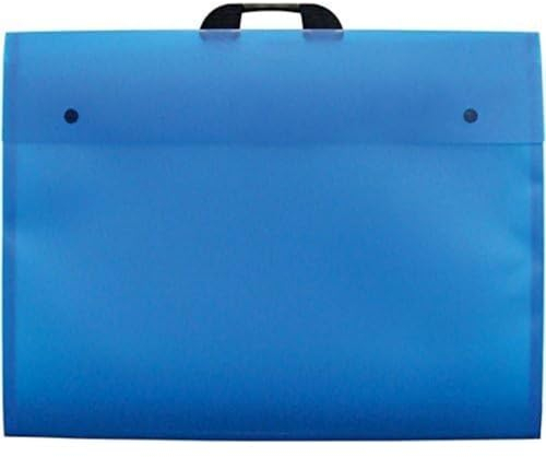 Westfolio Art Portfolio Folder Blue A2, 100 Sheet Capacity, Carry Case Bag For Art, Painting Keeps Paper Flat For Travel, School, University, College, Homework, Projects