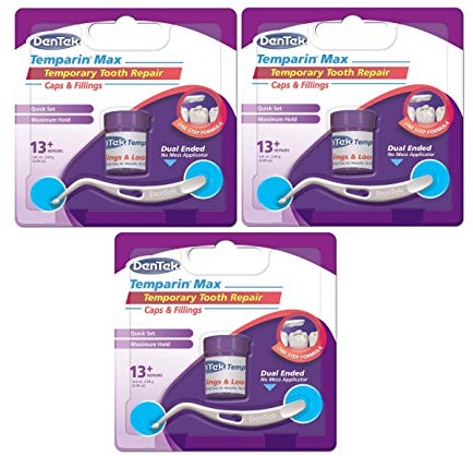 DenTek Temparin One Step Max Hold 2.2 gram (Pack of 3) by DenTek
