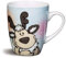 NICI 37991 Tasse Rentier und Schneeeule Durchmesser 8 x 10 cm Porzellan